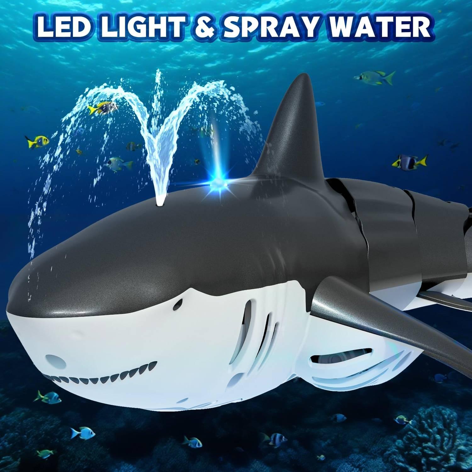 Water Spray Remote Control Shark Toy Electric Toy under the Water Gift for Kids