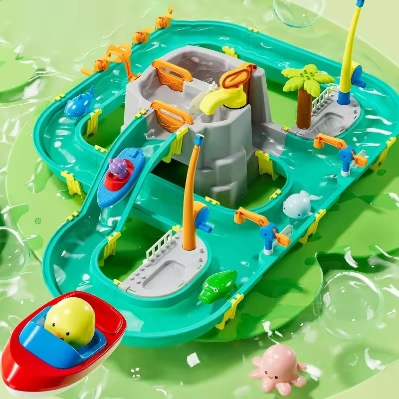 Splash Fun Water Play Table with Boats and Tracks - Halri