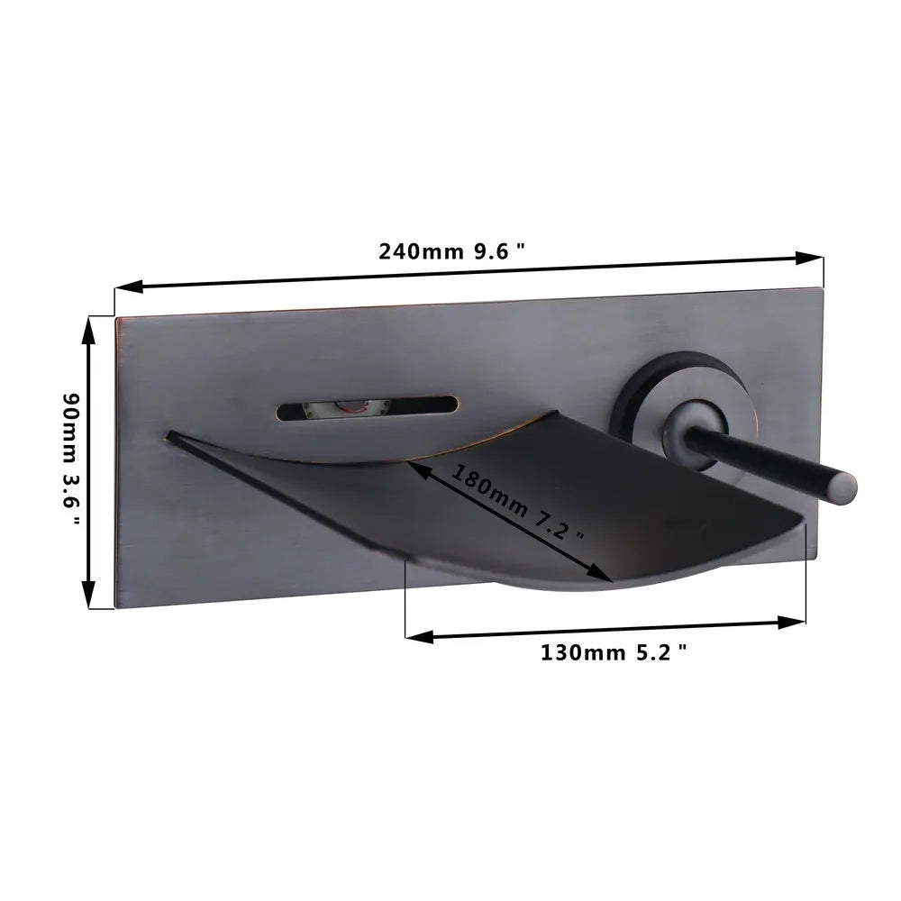 Waterfall Faucet – Glass Spout Wall-Mounted Bathtub Mixer Tap for Modern Bathroom Aesthetics