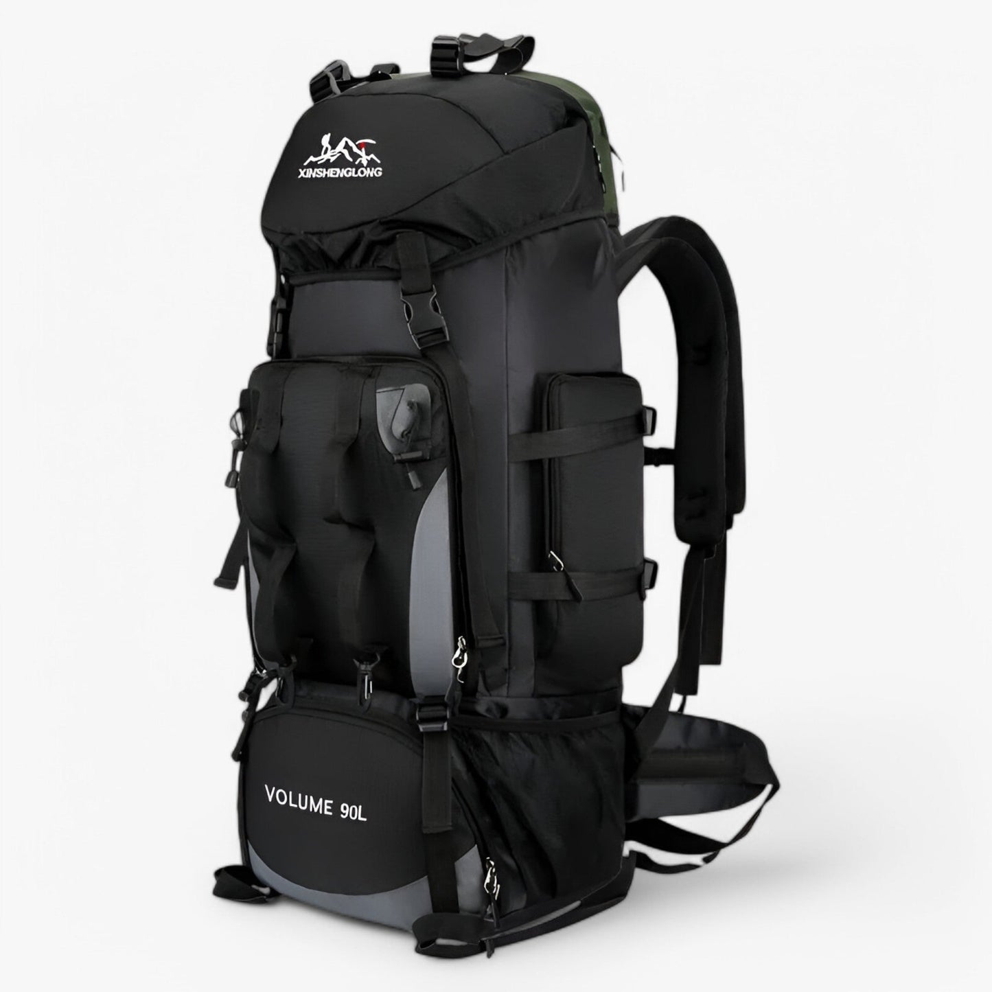 Waterproof 90L Trekking Rucksack with Padded Straps and Multiple Compartments - Halri