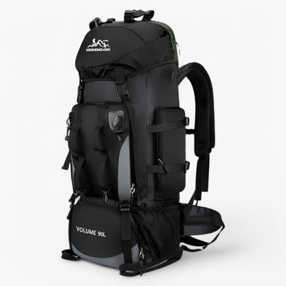 Waterproof 90L Trekking Rucksack with Padded Straps and Multiple Compartments - Halri