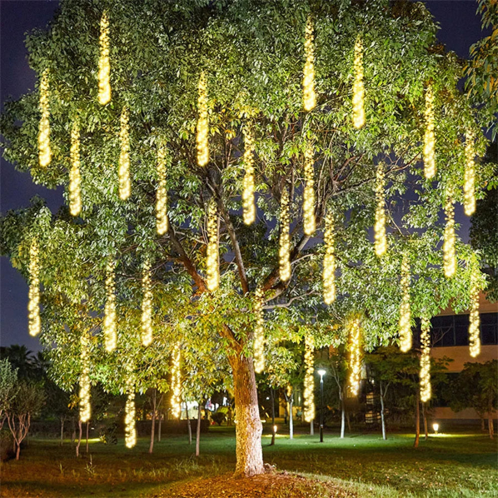 Waterproof Outdoor Fairy Lights – 360 Bright LED Meteor Shower Lights with Remote Control for Indoor and Outdoor Decoration 3