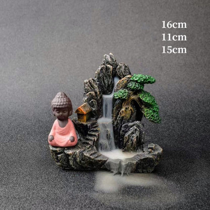 Calming Waterfall Incense Holder for Home Decor - Halri