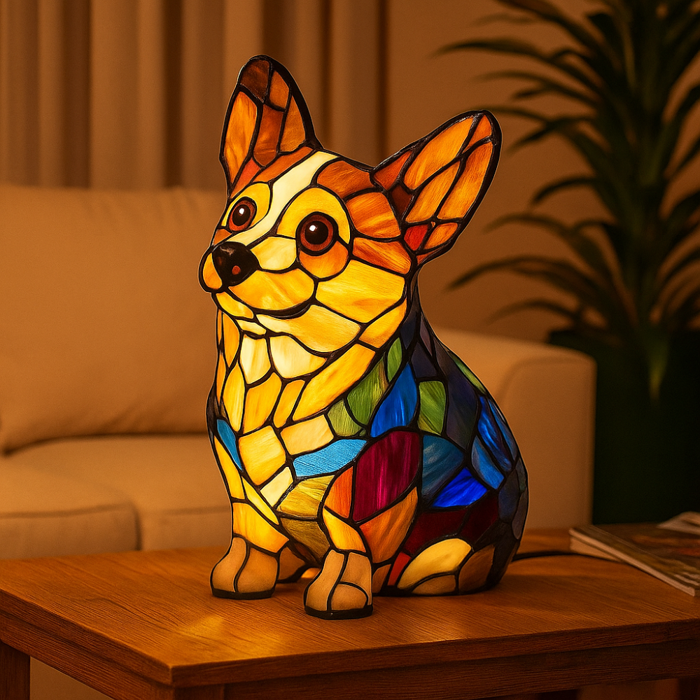 Colorful Dog Night Light Table Lamp