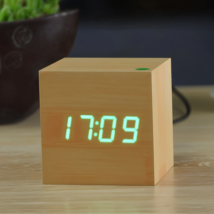 Stylish Wooden Digital LED Wall Clock