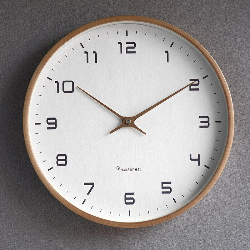Simple Wooden Nordic Wall Clock