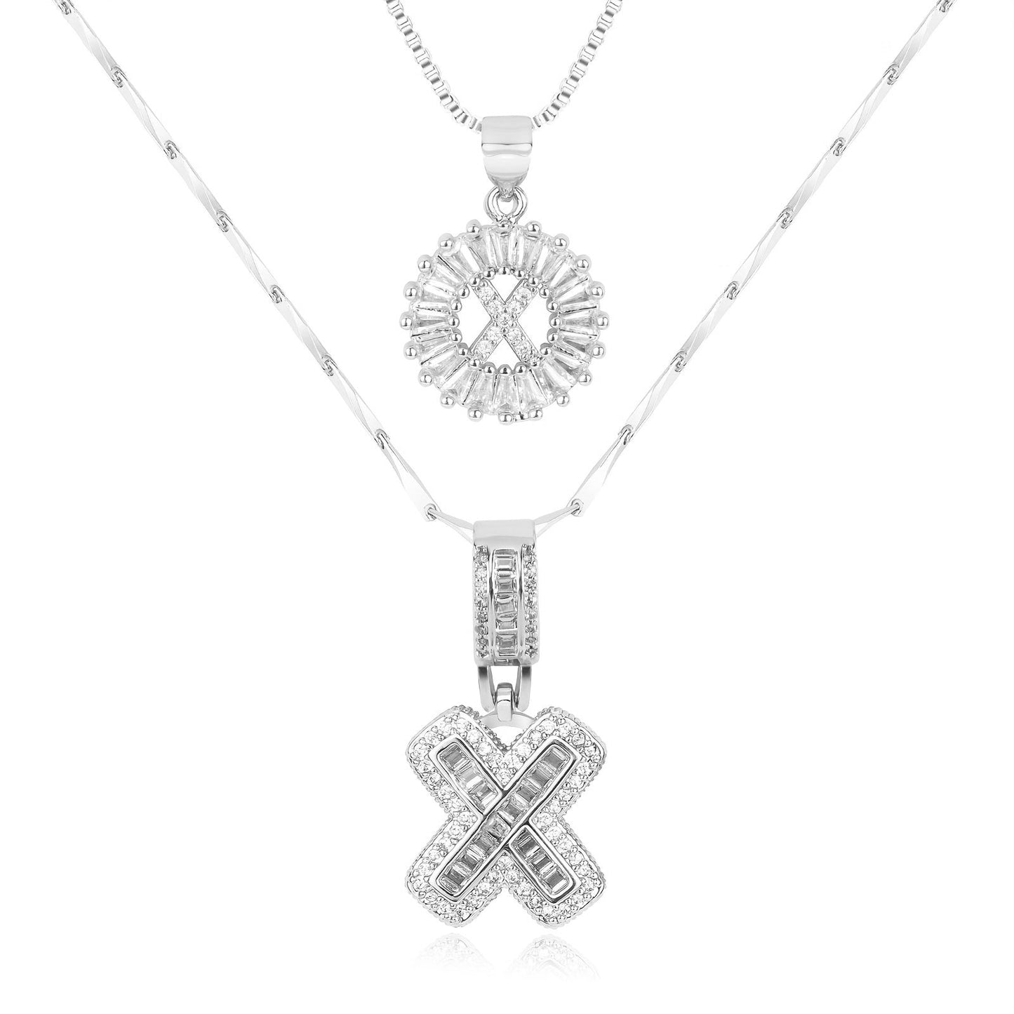 Personalized 14k Gold Initial Diamond Pendants
