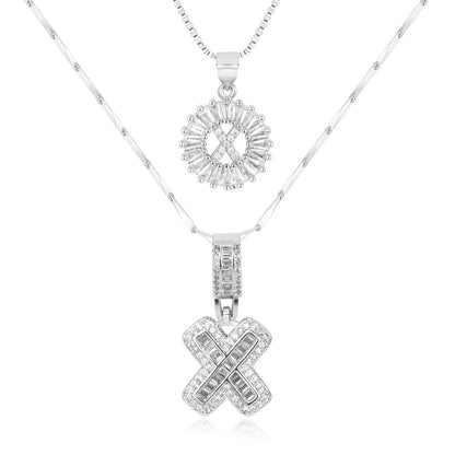 Personalized 14k Gold Initial Diamond Pendants