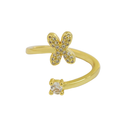 Delicate Sparkle Initial Diamond Ring