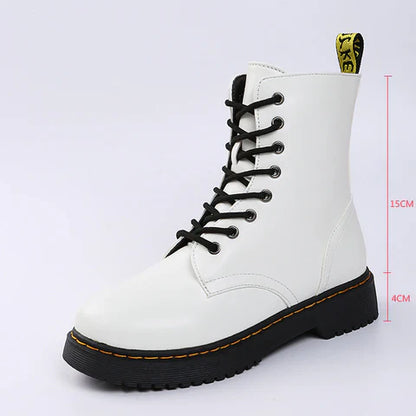Lace Up Zipper Ankle Boots
