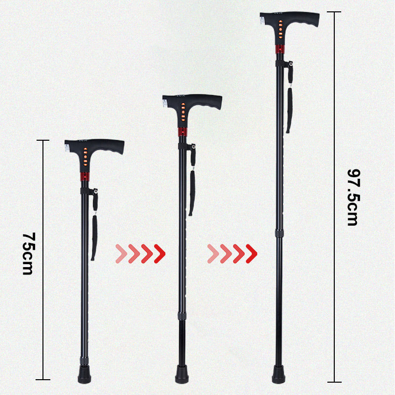 Senior Walking Stick with LED Flashlight