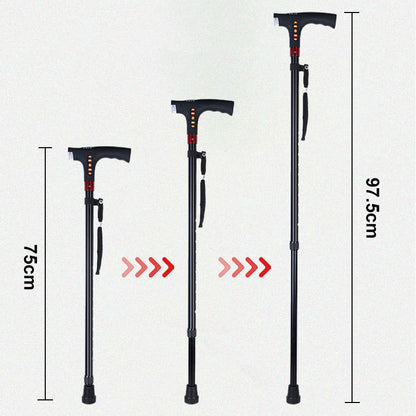 Senior Walking Stick with LED Flashlight
