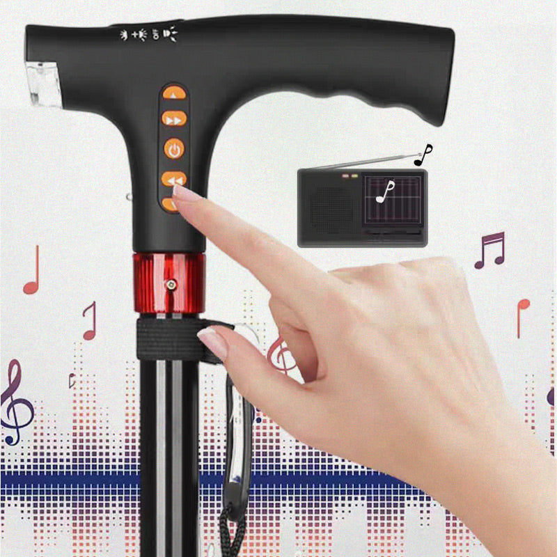 Senior Walking Stick with LED Flashlight
