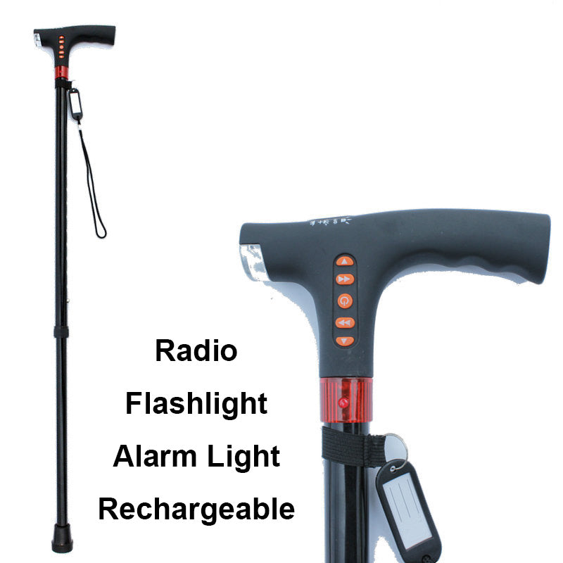 Senior Walking Stick with LED Flashlight