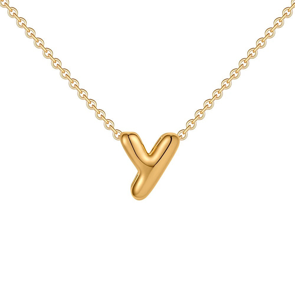 Delicate Script Monogram Initial Necklace