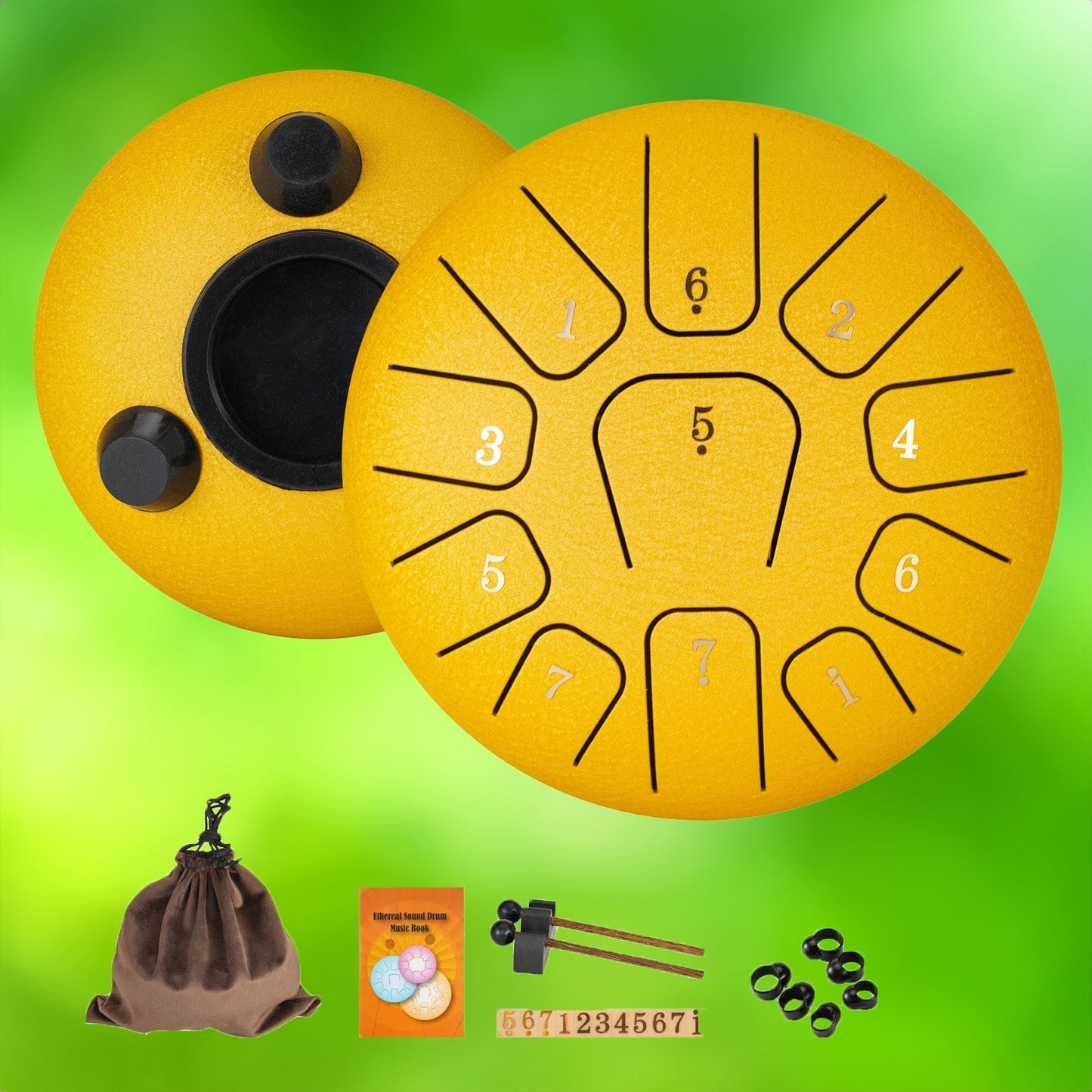 Portable 6 Steel Drum with 11 Musical Notes