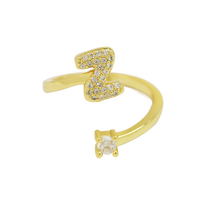 Delicate Sparkle Initial Diamond Ring