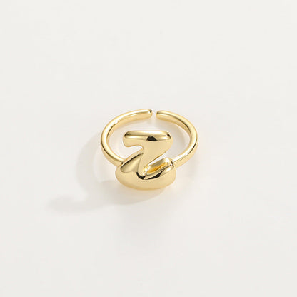 Personalized Fun Alphabet Initial Ring