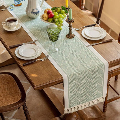 Elegant Woven Table Runner - Soft Home Decor Accent