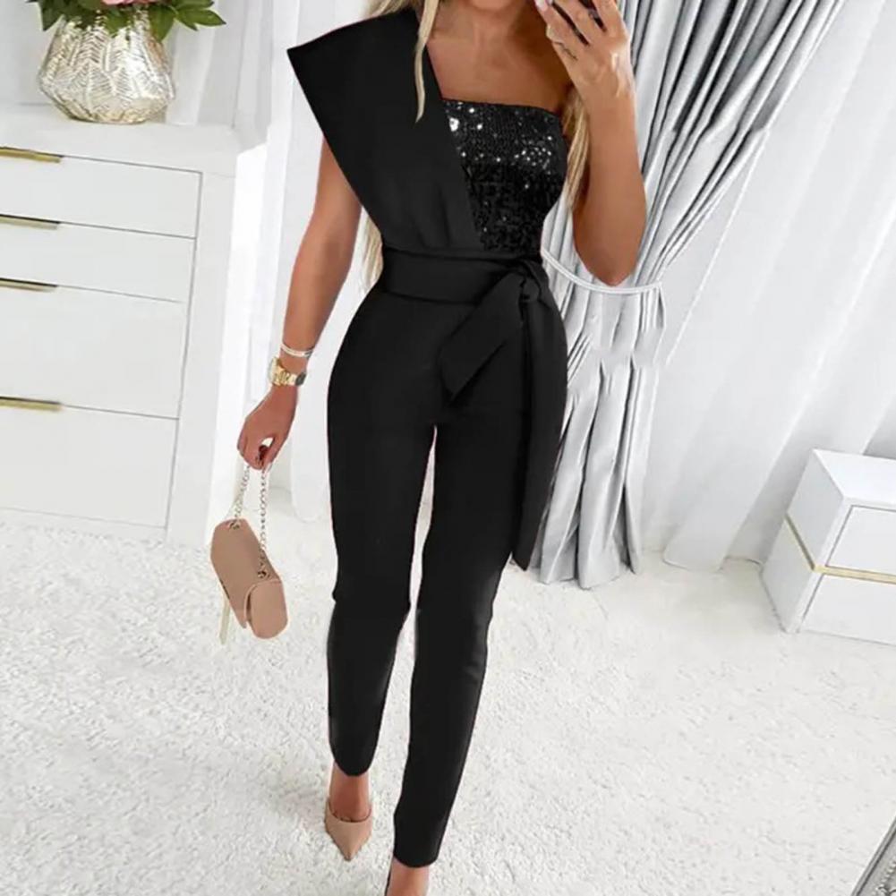 Sequined Off The Shoulder Jumpsuit For Women