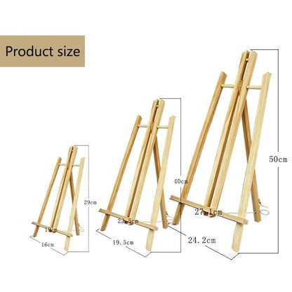 Compact Wooden Art Easel for Canvas Painting
