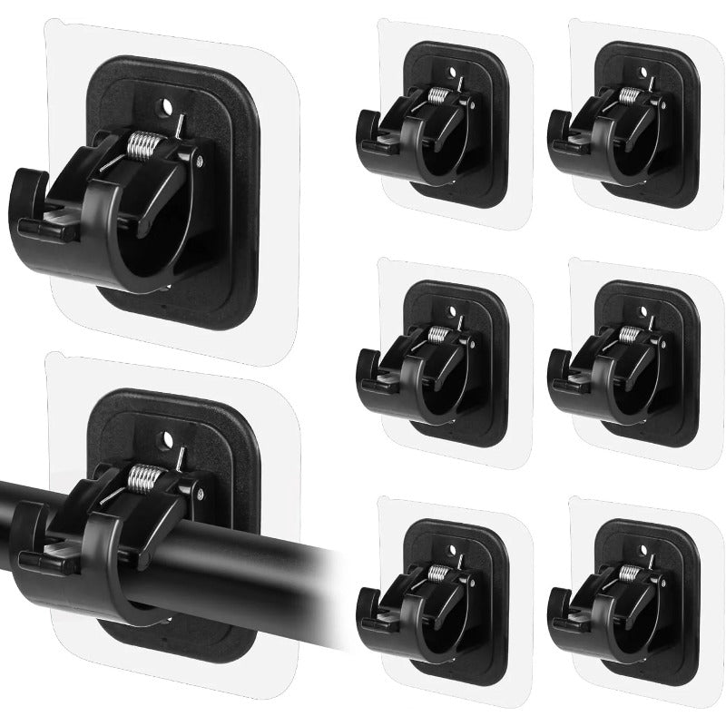 Easy Fit Curtain Rod Wall Brackets - No Drill Required