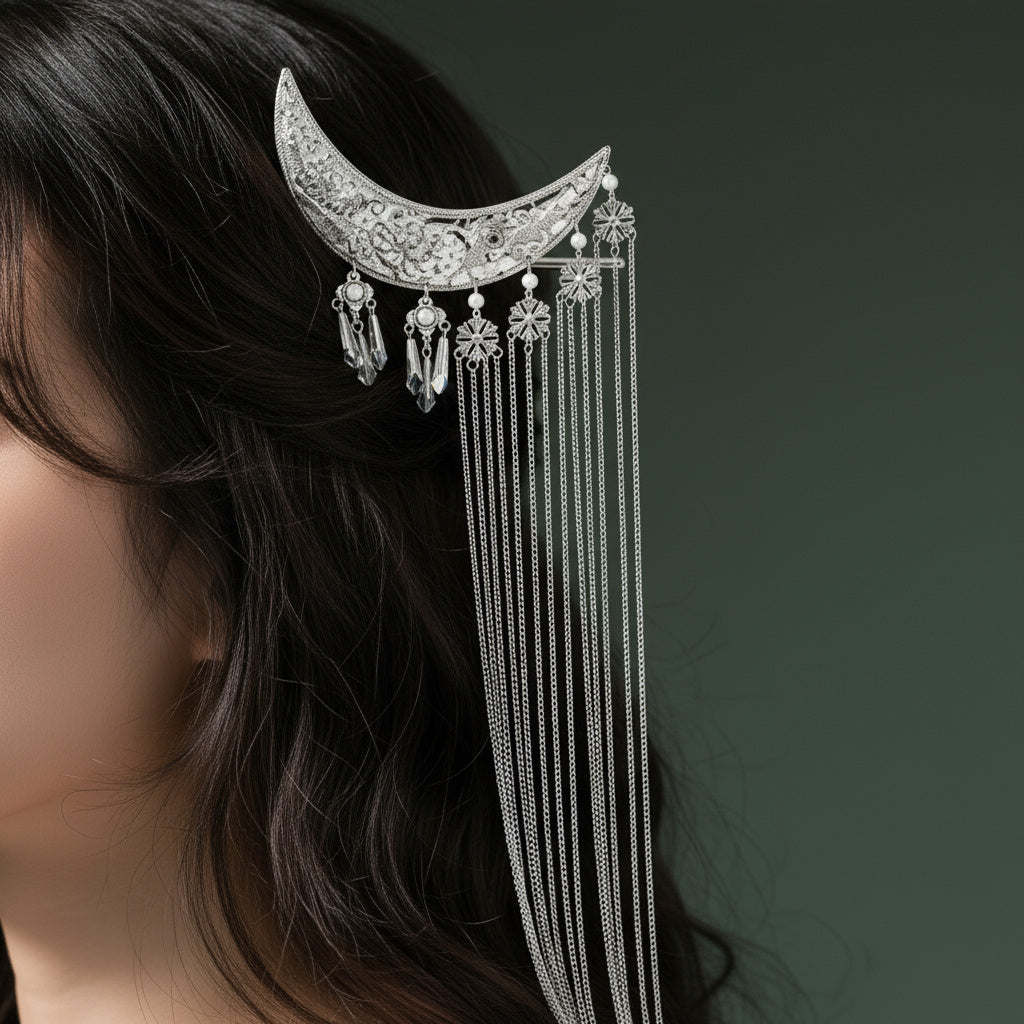 Magical Crescent Moon Hair Clip - Halri