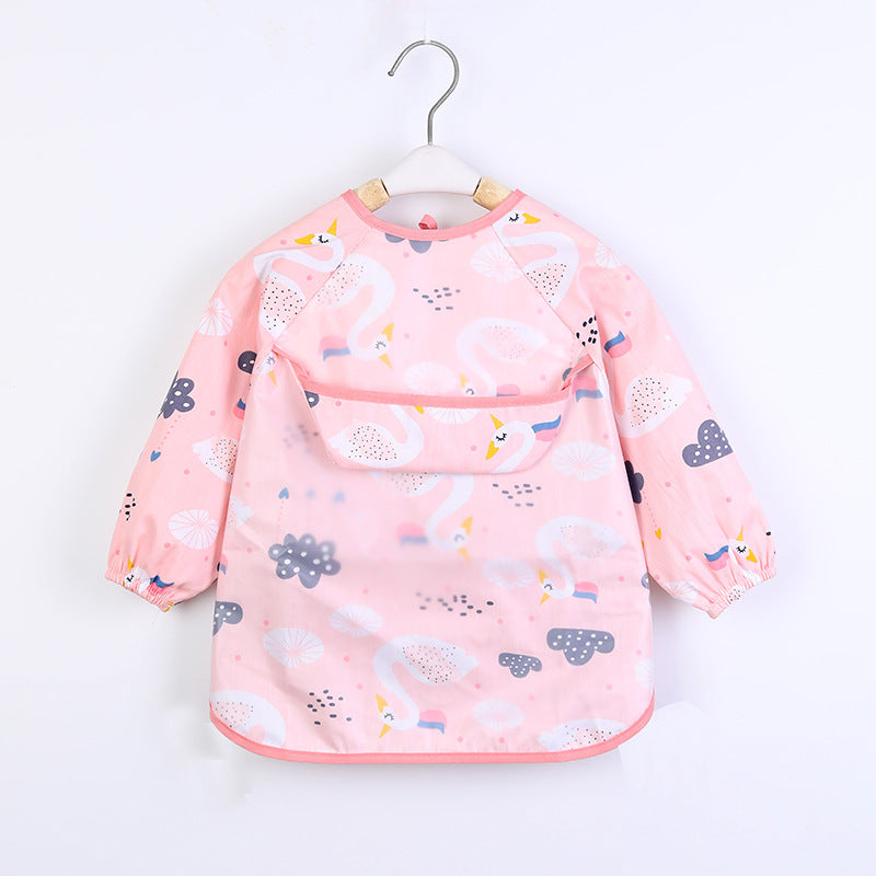 Cute Baby Bib Apron with Handy Pockets