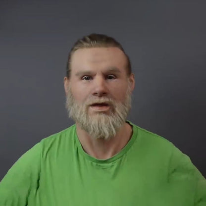 Scary Old Man Halloween Mask Costume