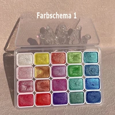 Vibrant 20 Color Shimmering Watercolor Paint Set