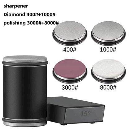 Easy 2-in-1 Sharpening Tool with Magnetic Knife Storage