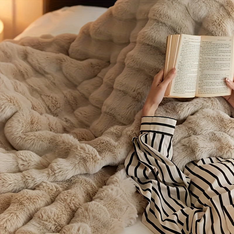 Soft Plush Rabbit Throw Blanket