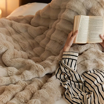 Soft Plush Rabbit Throw Blanket