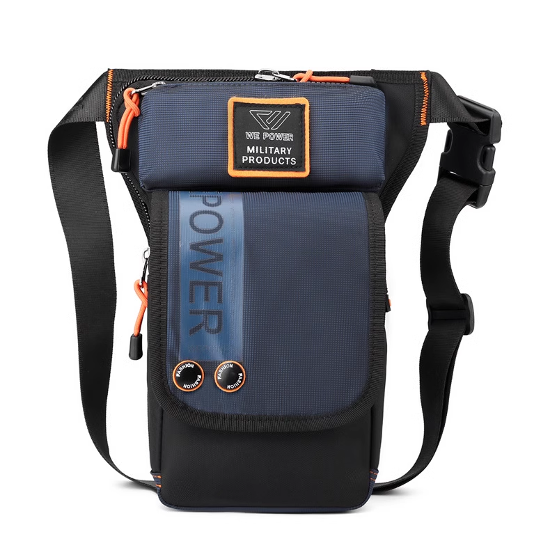Customizable Men's Biker Water Resistant Nylon Crossbody Bag
