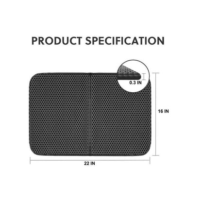 Easy Clean Rubber Anti-Slip Cat Litter Mat