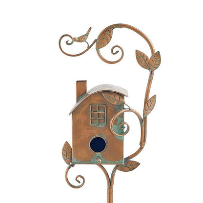 Colorful Yard Bird House Stakes