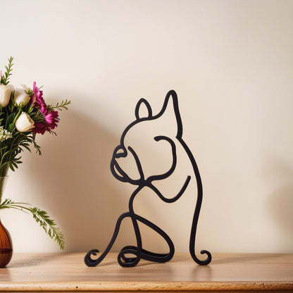 Unique Dog Figurine Modern Art Decor Statue