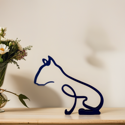 Unique Dog Figurine Modern Art Decor Statue