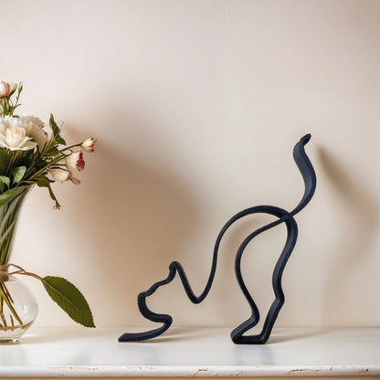 Unique Dog Figurine Modern Art Decor Statue