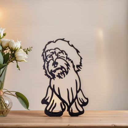 Unique Dog Figurine Modern Art Decor Statue