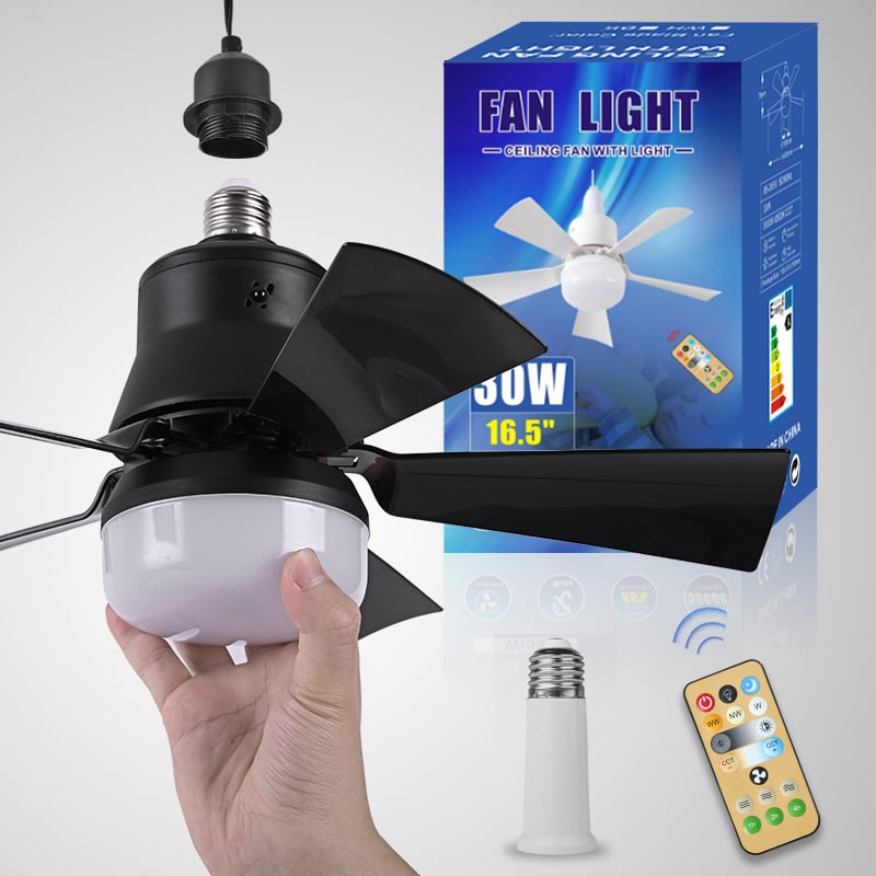 Compact Rechargeable Fan Light with Remote