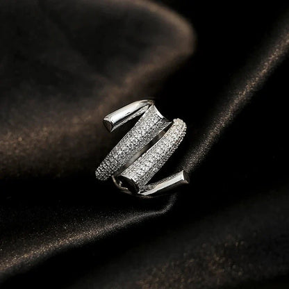 Stackable Pave Diamond Engagement Ring