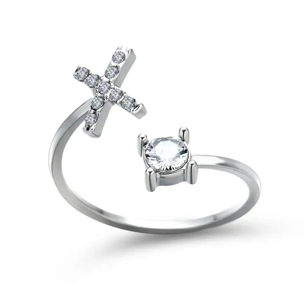 Personalized Delicate Initial Diamond Ring