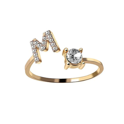 Personalized Delicate Initial Diamond Ring