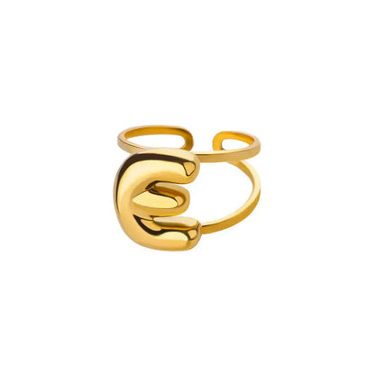 Personalized Initial Open Ring Adjustable Band