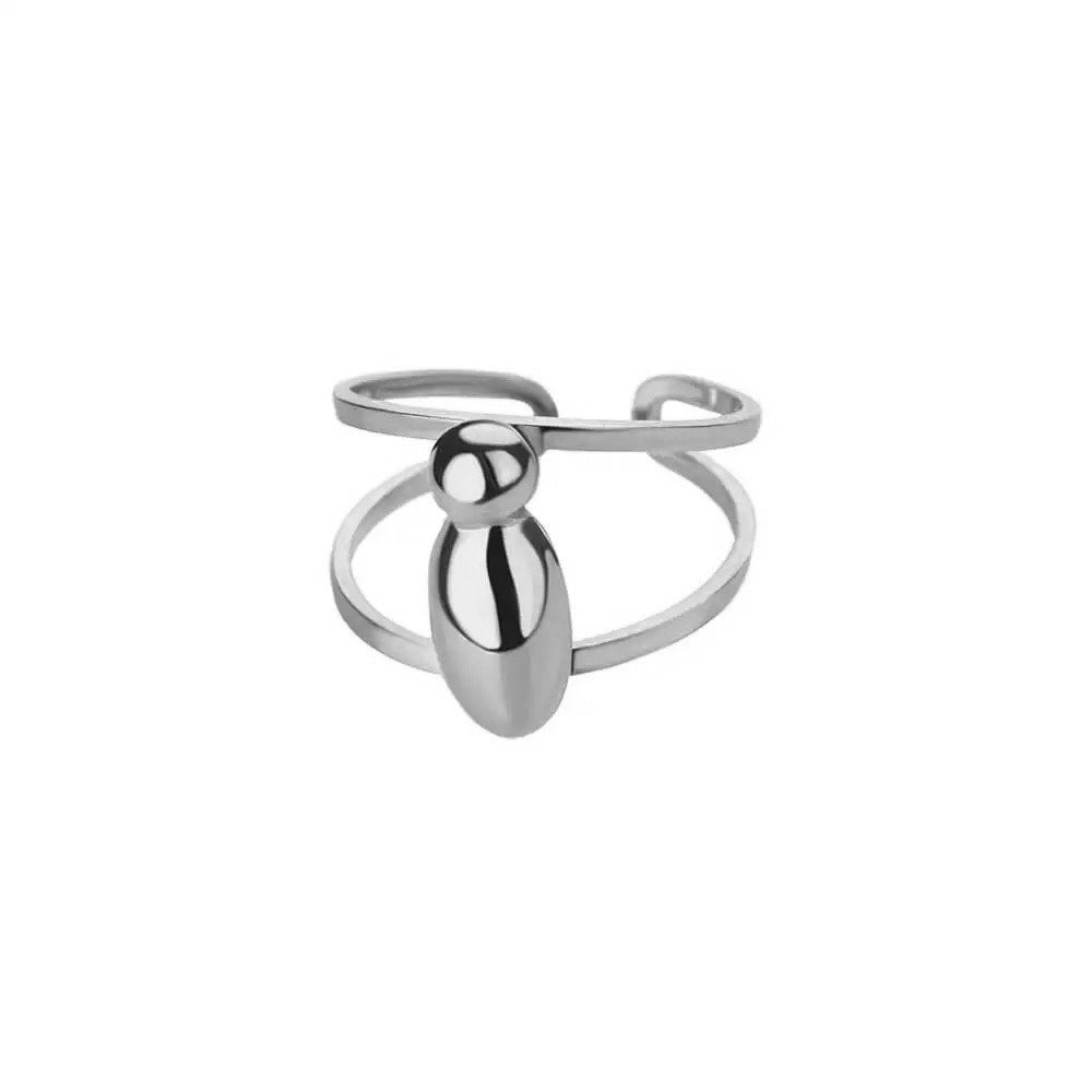 Personalized Initial Open Ring Adjustable Band