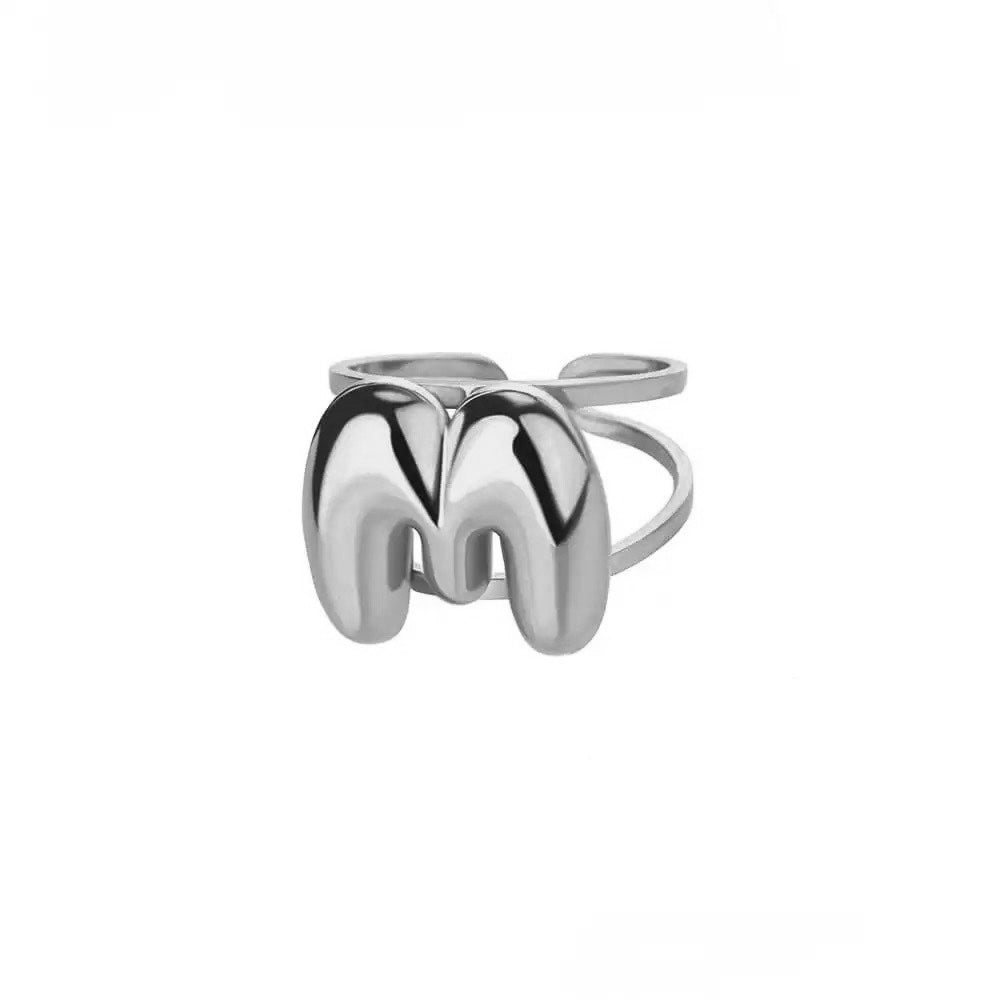 Personalized Initial Open Ring Adjustable Band
