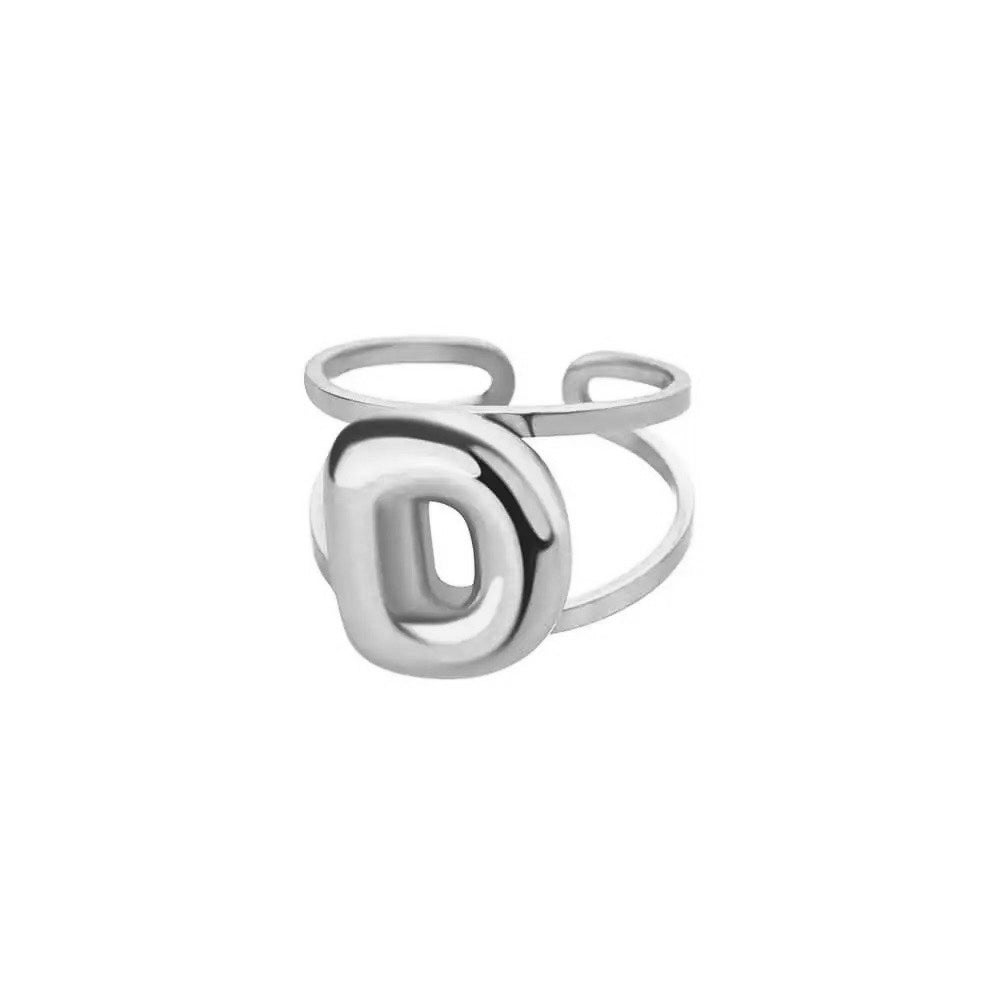Personalized Initial Open Ring Adjustable Band