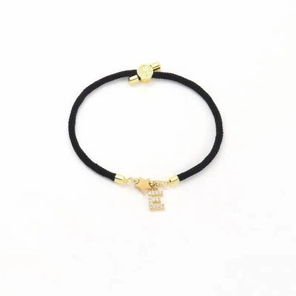 Personalized Initial Letter Adjustable Charm Bracelet