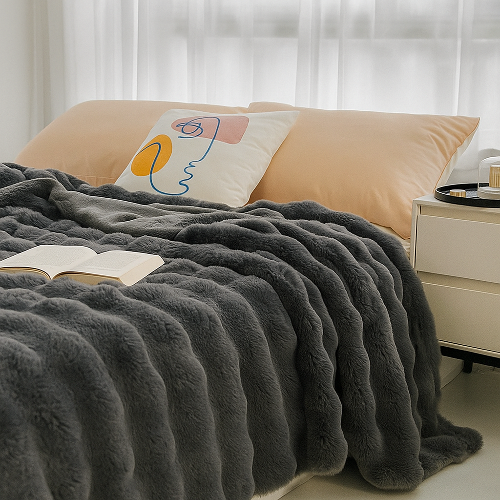 Soft Plush Reversible Home Blanket Throw - Halri